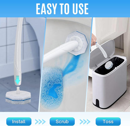 Disposable Toilet Wand Refills Compatible with Clorox Toilet Cleaning Scrubber, 60 Count Toilet Bowl Cleaner Brush Refill Pads