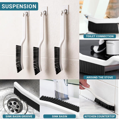 Cleaning Brush Set, Multifunctional Hard Bristle Grout Crevice Scrub Brush Tools for Household Bathroom Kitchen Tile Lines Floor Tub Sink Window Corners