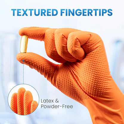 Borje Nitrile Gloves Large, 100 Count Disposable Gloves, Black, Latex-Free Powder-Free, Medical Exam, Food Safe, Cleaning, Cooking