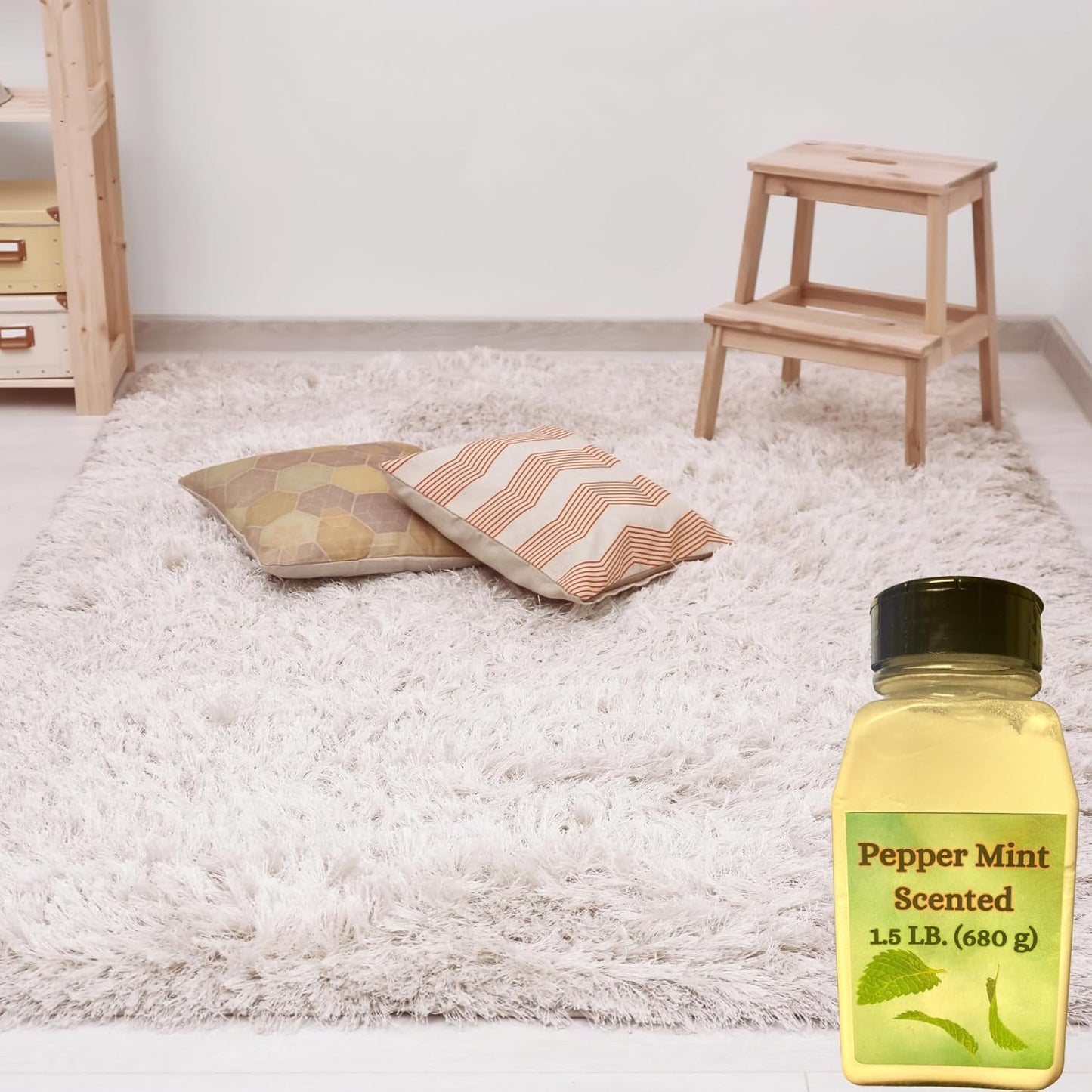 Eleganceinlife Peppermint Scented Carpet and Room Deodorizer with Baking Soda, 1.5 LB (680 g) Each - Fresh Mint, Odor Neutralizer, Pack of 2