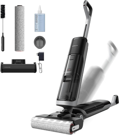 dreame H14 Cordless Vacuum Mop, 180° Lie-Flat Wet Dry Vacuum cleaner, 140°F Brush Washing, Fast Hot Air Drying in 5Mins, Smart Hard Floor Cleaner Machine with Powerful Suction, Great for Sticky Messes