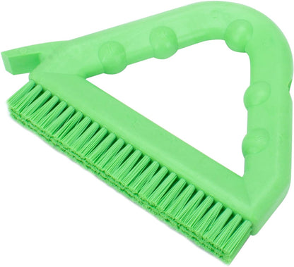 SPARTA Plastic Commercial Grout Brush, Triangle-Shaped Scrub Brush with Scraper and Two Threaded Holes for Attaching Handle (Sold Separately), 9 x 7 x 7 Inches, Gray