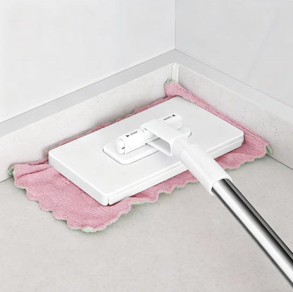 Snap-Grip Mini Mop with 39in Handle — INWEJIA Zero-Touch Gap Dust Cleaner & Locking Head, Disposable Lazy Mop Wet and Dry for Kitchen Bathroom Toilet Corners Window Wall Cleaning