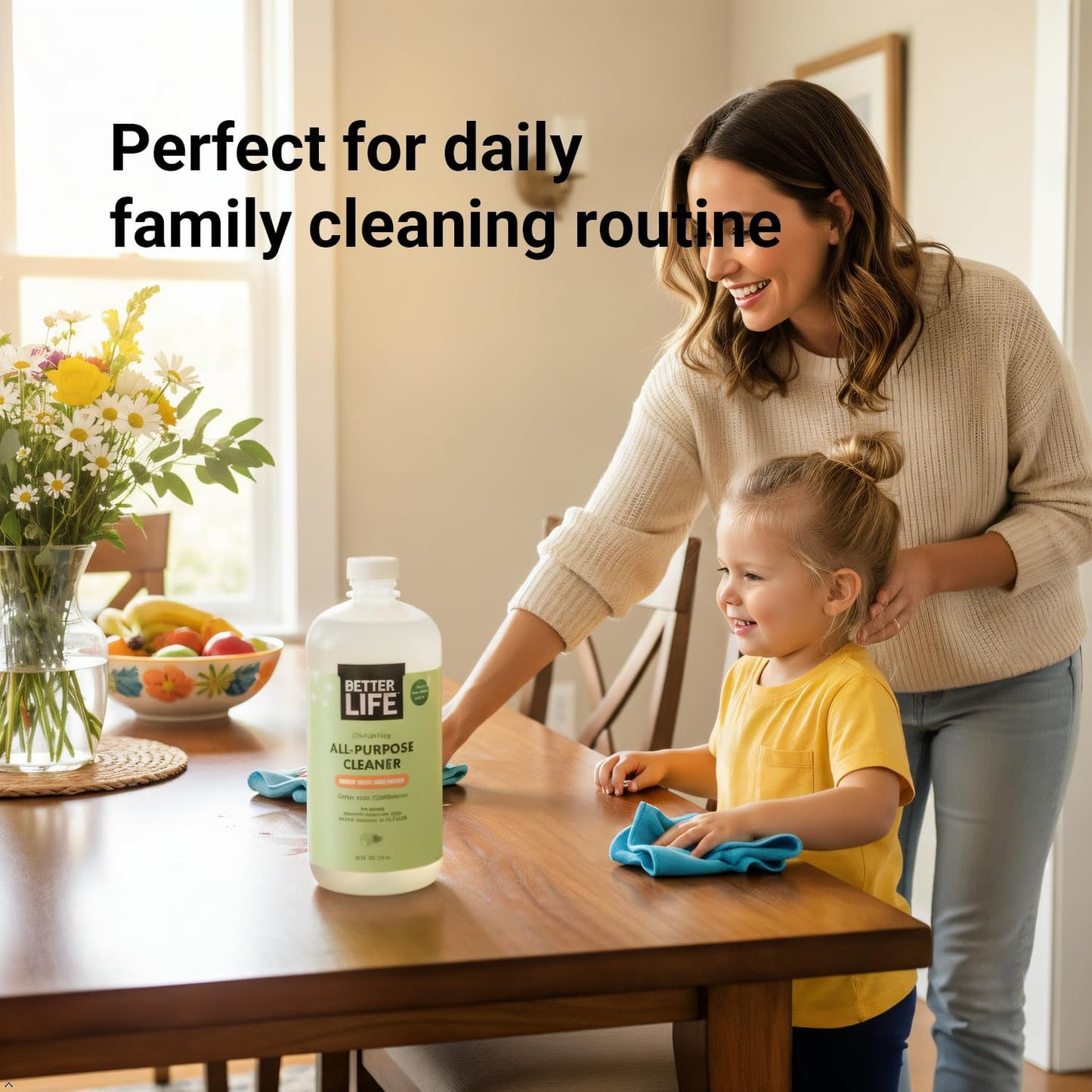 Better Life All Purpose Cleaner - Multipurpose Home and Kitchen Cleaning Spray for Glass, Countertops, Appliances, Upholstery & More - Multi-surface Spray Cleaner - 24oz (Pack of 2) Unscented