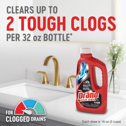 Drano Max Gel Clog Remover, 80 oz