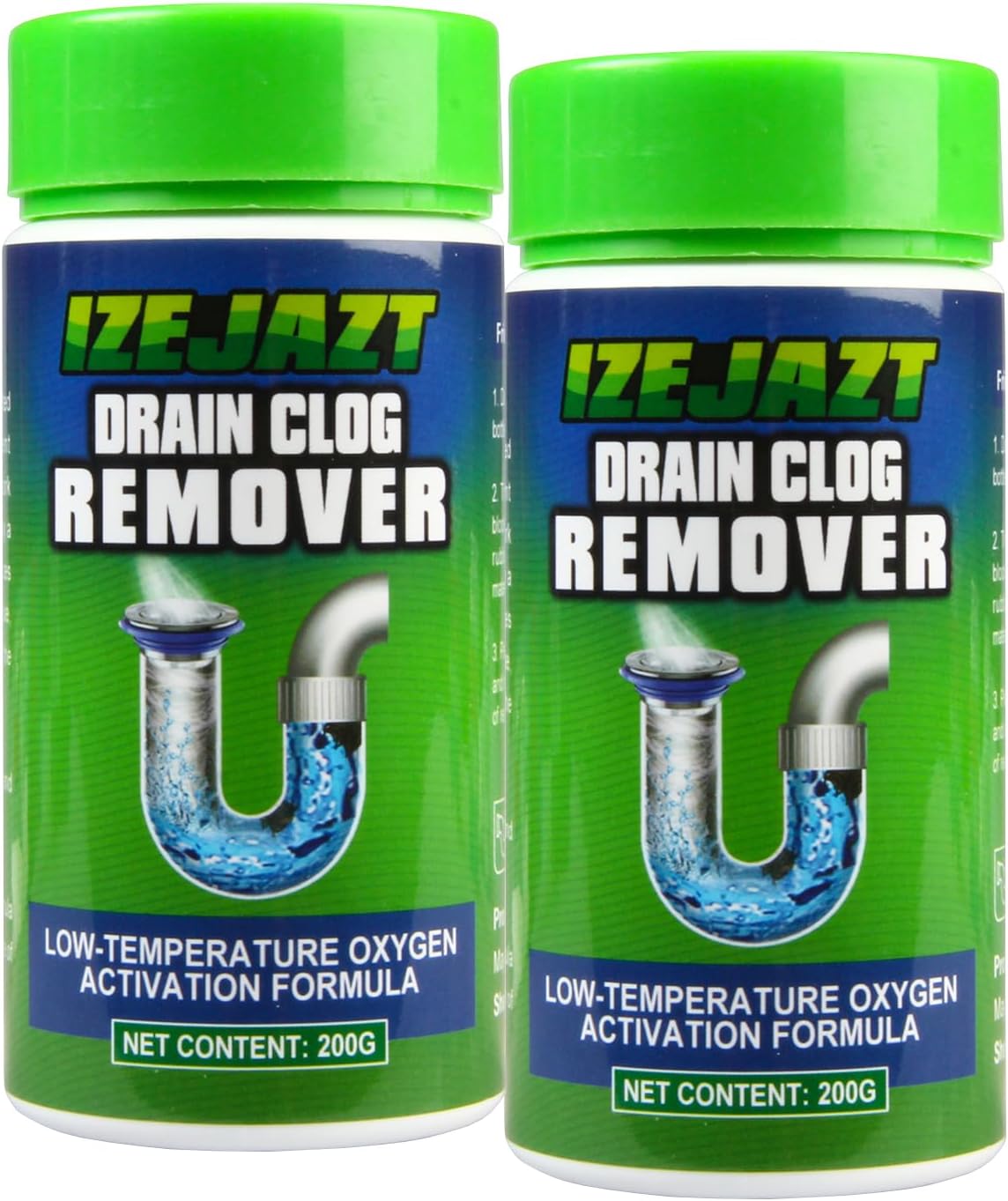 Drain Clog Remover Powder - Fast Acting Formula for All Drains, Kitchen, Bathroom, Sink & Shower - 100% Effective to Eliminate Hair, Grease, and Blockages - [1Pack ]