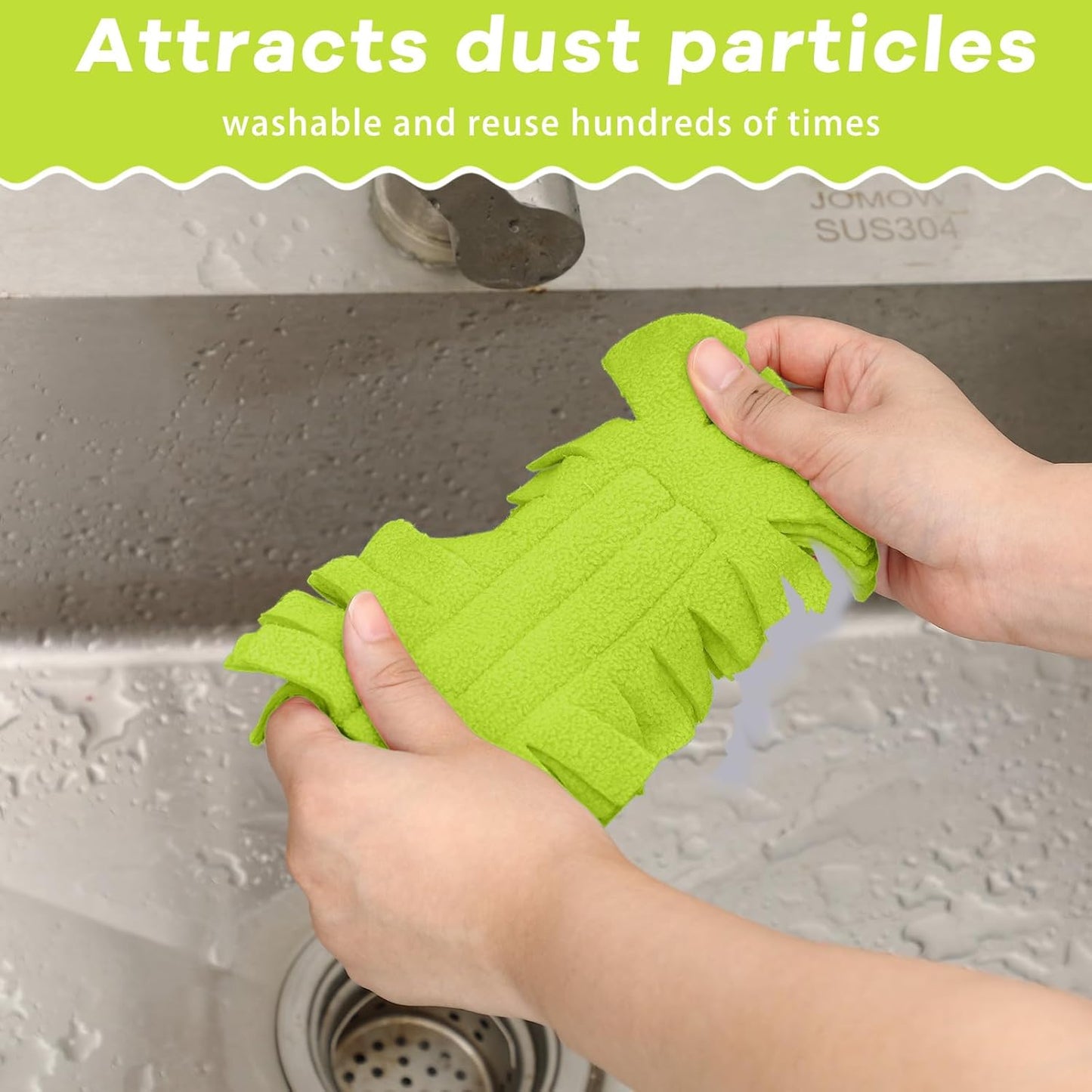 Zubebe 12 Pcs Duster Refill Reusable Fleece Duster Refills Feather Flat Dusters Multi Surface Washable Cleaning Pads Tools for Home, Blinds, Car, Pet, Furniture, Fans (Dark Color)