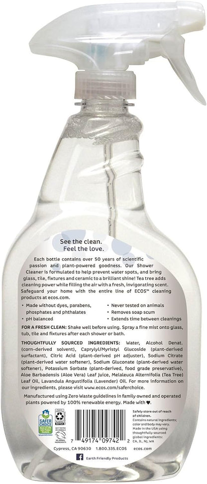 Earth Friendly Products Shower Cleaner Made with Tea Tree Oil, 22 Ounces
