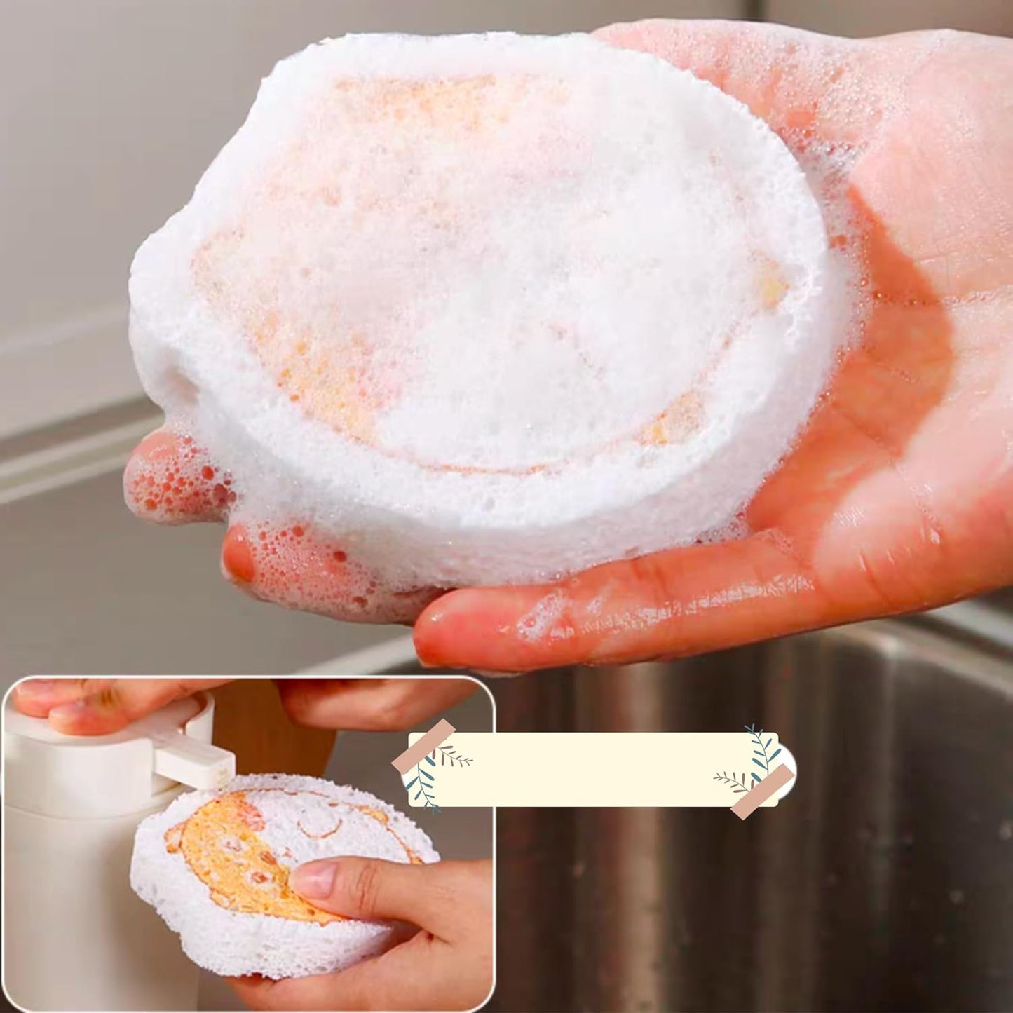 Glowvison Trade Versatile Cellulose Sponges – Pack of 4 Cute Cartoon Shapes with Fun Prints – |Ideal for Dishwashing |Car Cleaning| Window & Blind Wipe, and Pet Play – Eco-Friendly & Reusable
