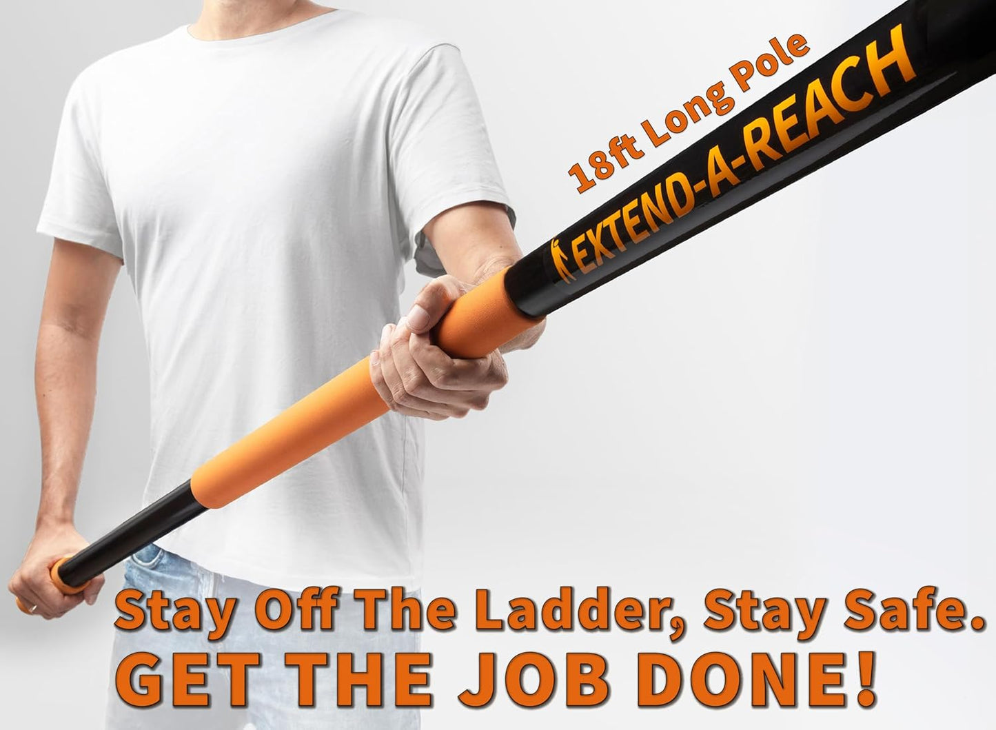 30 Foot High Reach Duster Kit with 5-24 ft Extension Pole // High Ceiling Dusting and Window Cleaning Kit with Telescopic Pole // Baseboard and Wall Washer Mop, Squeegee, Fan Blade & Cobweb Dusters