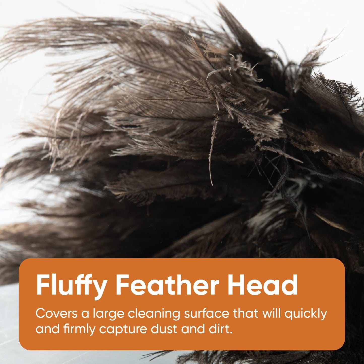 Superio Ostrich Feather Duster Fluffy Dust Remover, with Wooden Handle Reusable for Cleaning Homes, Ceilings, and Furniture (12 Pack)