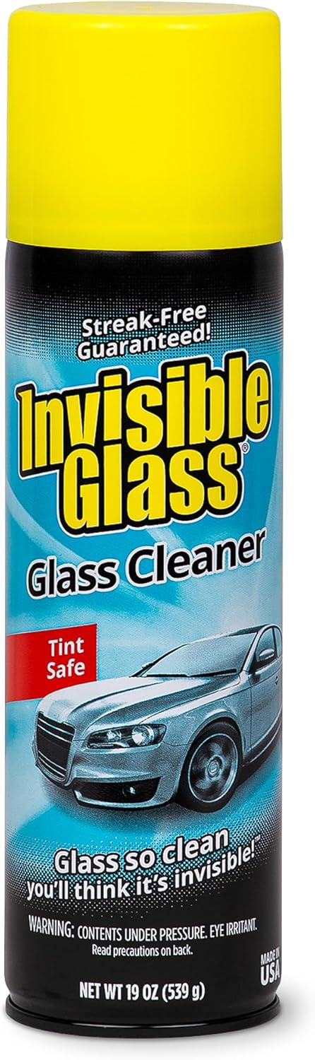 Invisible Glass 91164-2PK Premium Aerosol Glass Cleaner Spray for Car Windshields and Windows, Automotive and Home Window Cleaner, Streak-Free, Ammonia-Free, Tint-Safe – 19 oz (Pack of 2)
