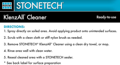 STONETECH KlenzAll Cleaner, Heavy Duty Cleaner for Stone & Tile, 24OZ (709ML) Spray Bottle