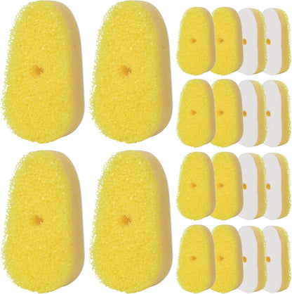 Sponge Refills for Scrub Daddy Dish Daddy - 10 Packs Dish Wand Refills, Scrub Brush Replacement Heads, Dish Brush Replacement Head for Kitchen Cleaning, Yellow (Only Sponge Heads)