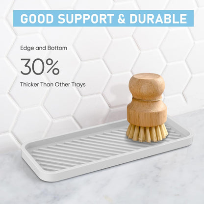 EG-SIPRO Silicone Sponge Holder, Kitchen Sink Organizer Tray, Sponge Caddy for Bathroom Counter, Dish Soap Holder, Scouring Pad