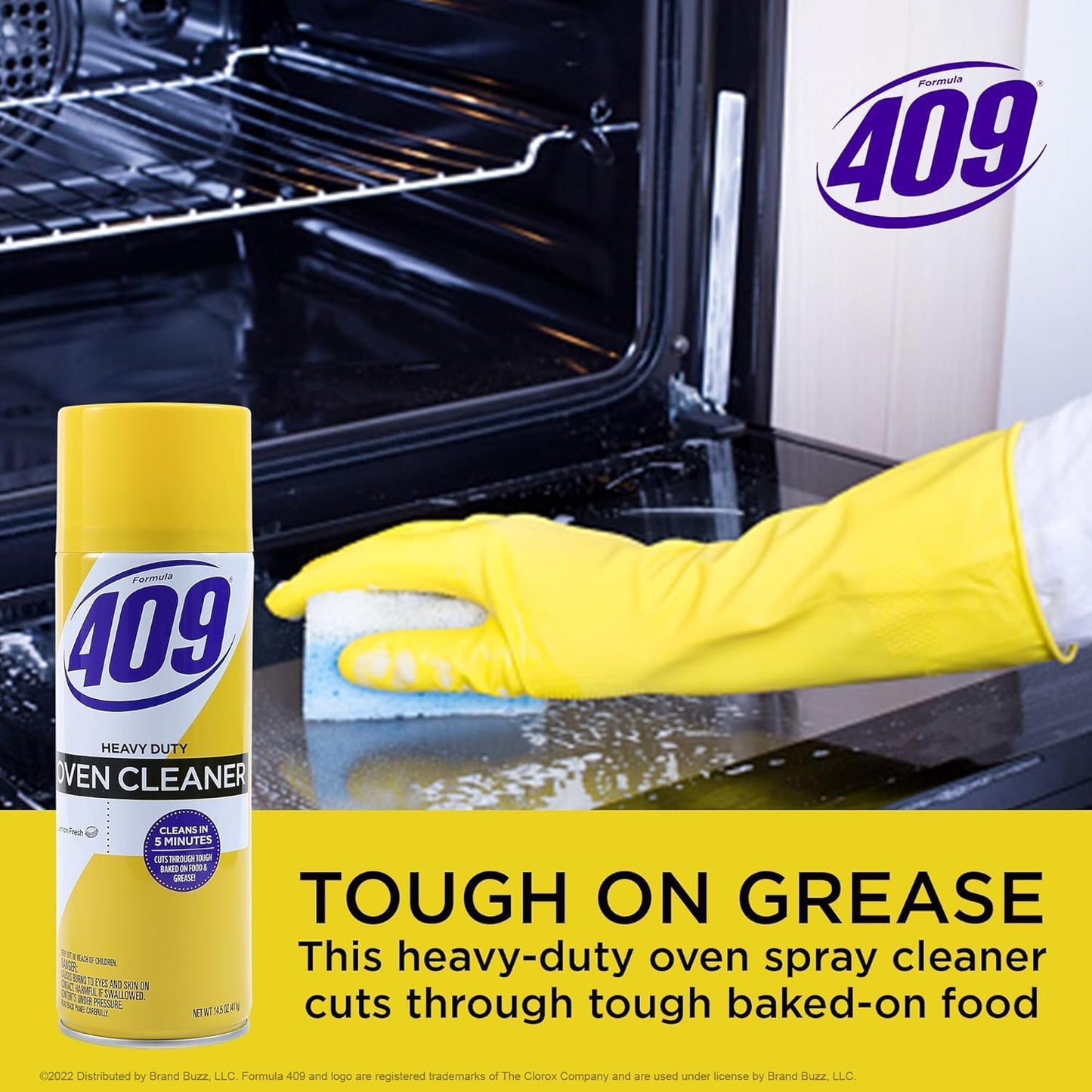 409 Fume Free Oven Cleaner 19oz Aerosol, Fresh Scent, Cuts Through Grease & Grime on Contact, A Powerful Clean You Can Trust, Fresh Scent, 19 Oz | Grill Cleaner, Stove Top Cleaner