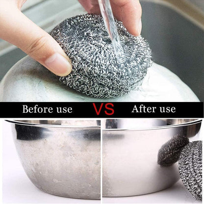 Stainless Steel Scouring Pads, 20 Pack Heavy Duty Scrubbers for Kitchen, Pots, Pans, Bathroom