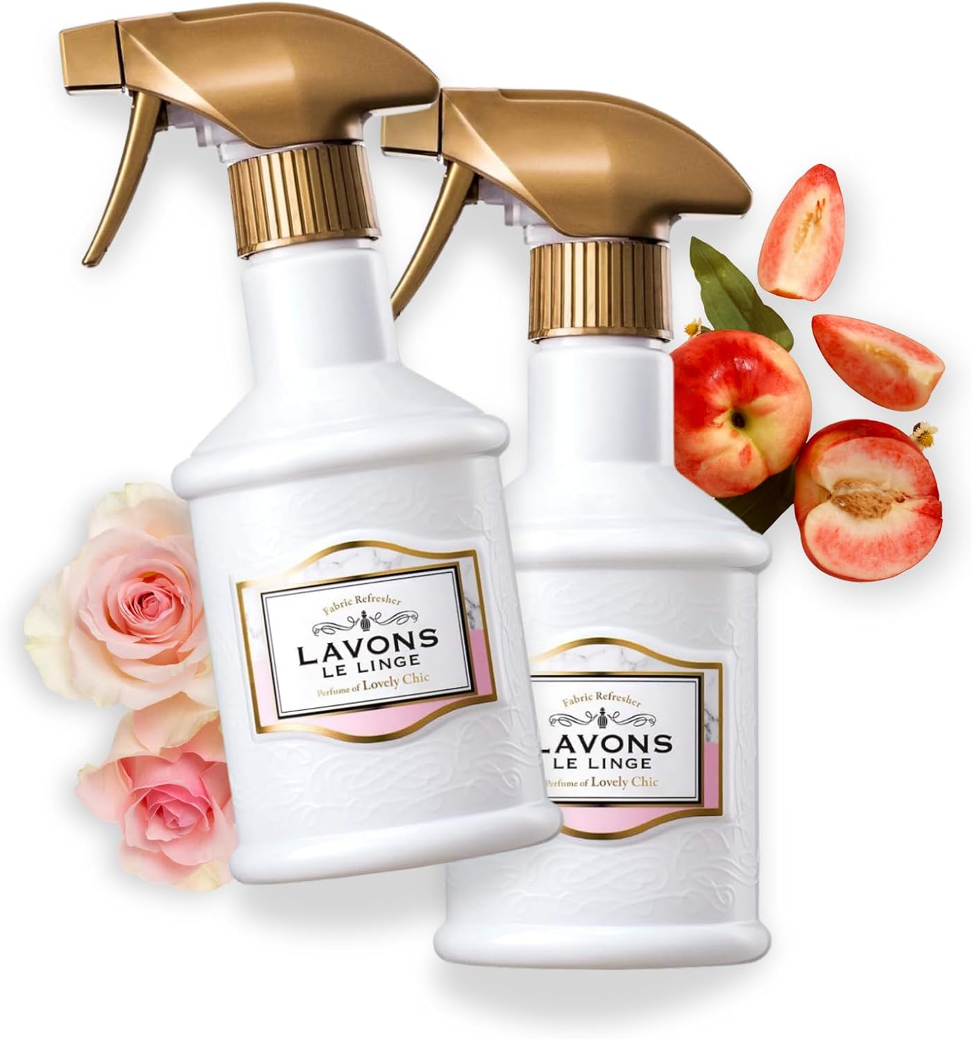 LAVONS Fabric Spray Freshener for Carpet Fresh, Pet Safe Linen Spray for Bedding, Organic Fabric Refresher Spray for Home & Offices, Natural Carpet Freshener from Japan, 12.5 Fl Oz LOVELY CHIC 2EA