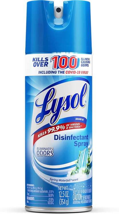 Lysol® Disinfectant Spray - Spring Waterfall 12.5 oz, Case of 12 Cans