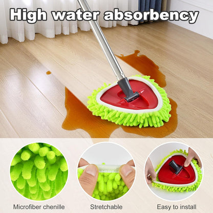 Mop Heads Replacement for Ocedar, Mop Replace Head for Ocedar EasyWring 1 Tank, Microfiber Spin Mop Refills, Include 5 Spin Mop Replacement Head Deep Cleaning Machine Washable with 2 Scrubber Mop Head