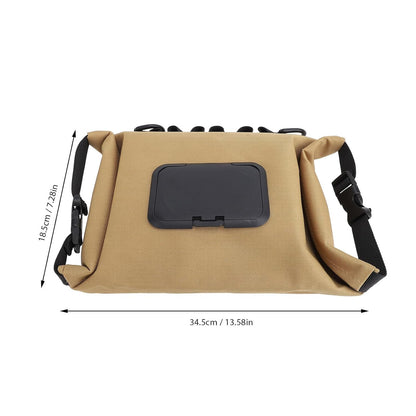 Large Capacity Canvas Portable Camping Wet Wipe Dispenser for Office Car Home Travel Hangable Wipe Holder (Camouflage Green)