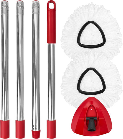 Mop Replace Head, 3 Pack Spin Mop Replacement Head Easywring 1-Tank System, Easy Cleaning, Microfiber, Machine Washable