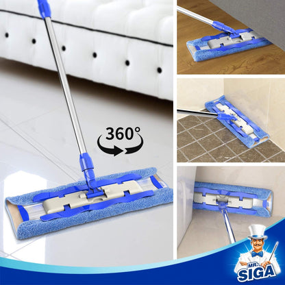 MR.SIGA Professional Microfiber Mop Refills, Pack of 3, Size: 42cm X 23cm