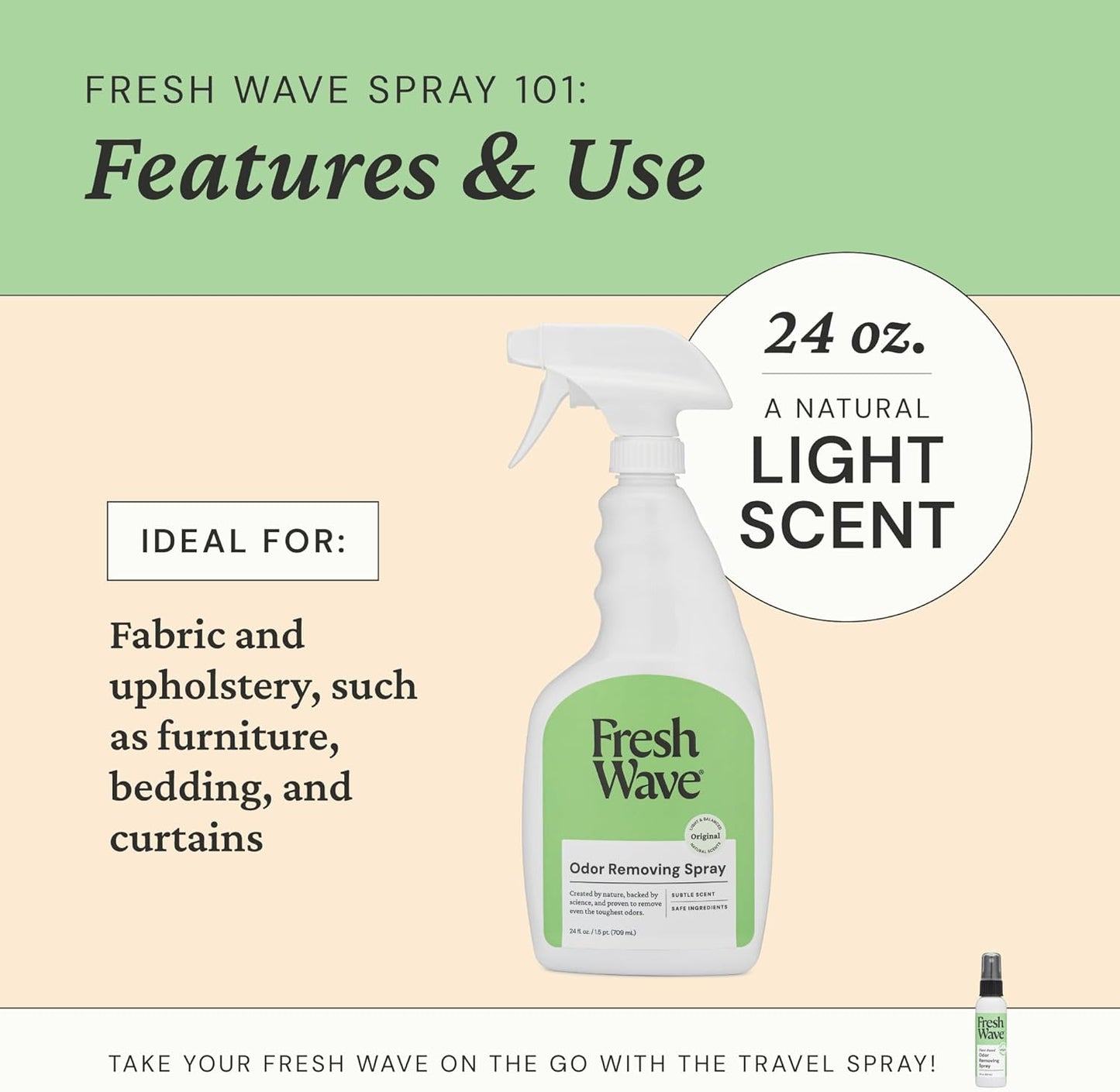 Fresh Wave Lavender Scent Odor Eliminator Spray & Air Freshener Refill, 32 fl. oz.