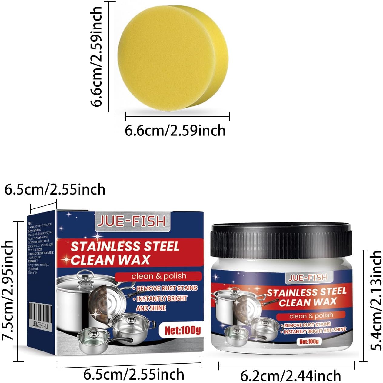 Stainless Steel Scratch Remover for Appliances, Multi-Purpose Scratch Remover Paste for Oven, Sink, Fridge & Cookware, Cleans Grease, Scuffs & Restores Shine (1)