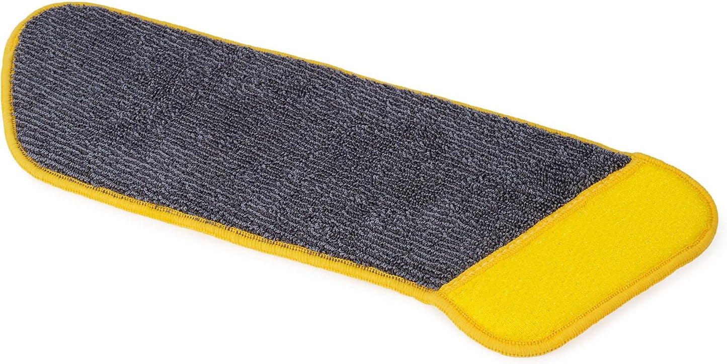 Joseph Joseph CleanTech 2-in-1 Multi-Surface Spray Mop with Washable Microfiber Cleaning Pad & Spot-Cleaning Abrasive Scrubber, Wall Mounted for Easy Storage