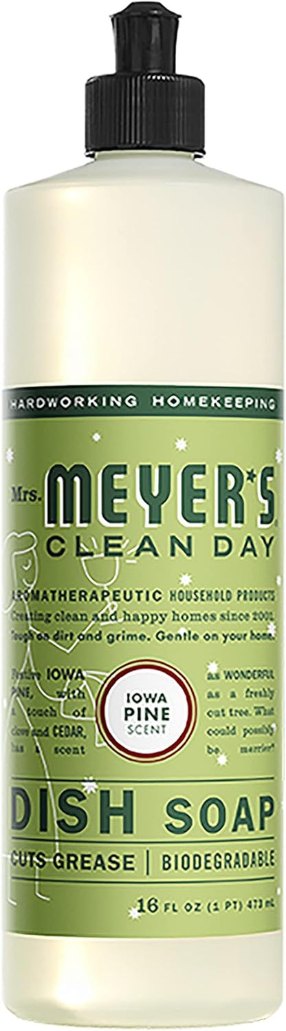 Mrs. MEYER'S Kitchen Set, Dish Soap, Hand Soap, and Multi-Surface Cleaner, 3 CT (Snowdrop)