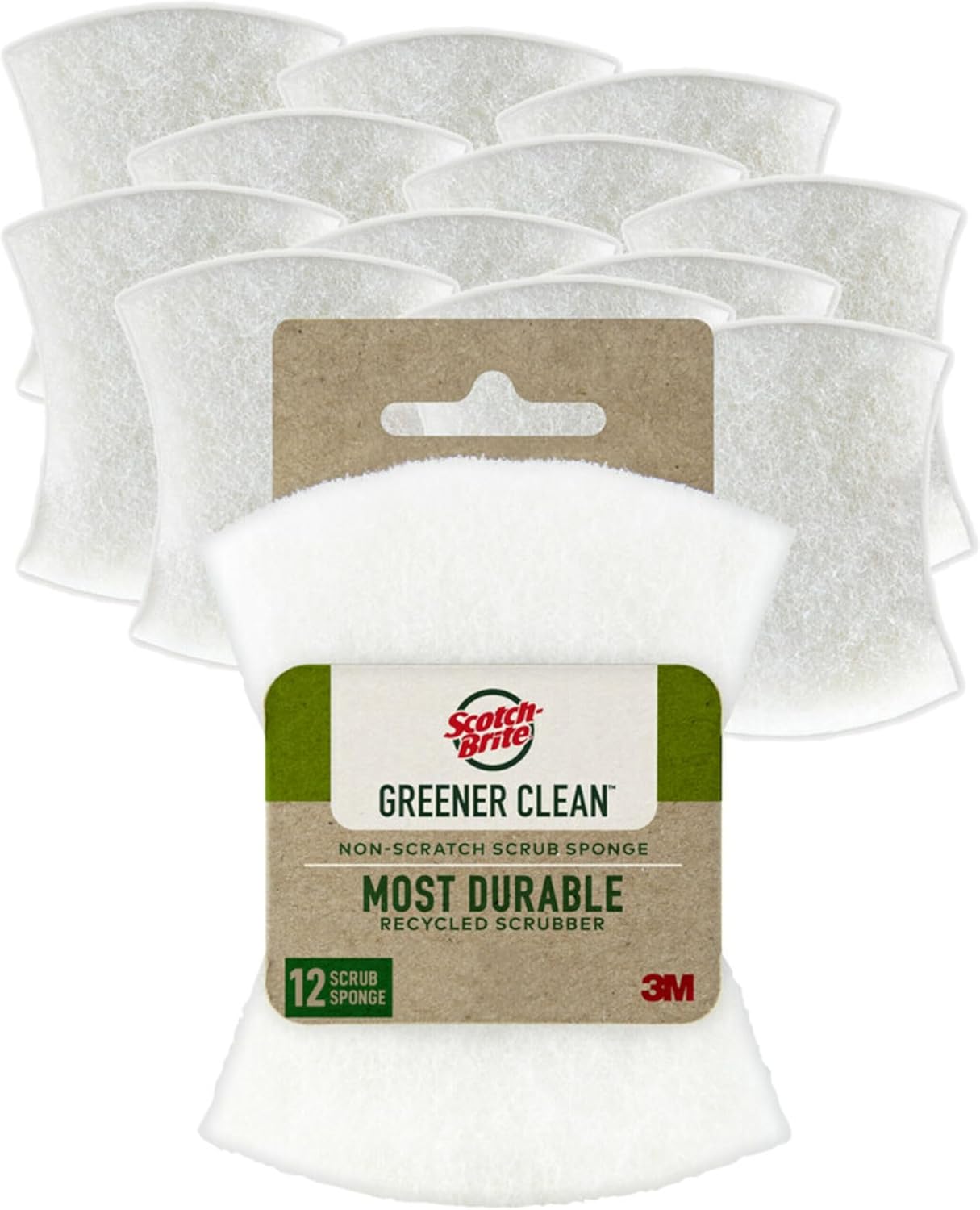 Scotch-Brite® Greener Clean™ Non-Scratch Scrub Sponge, 6 Pack, 6 Units per Case