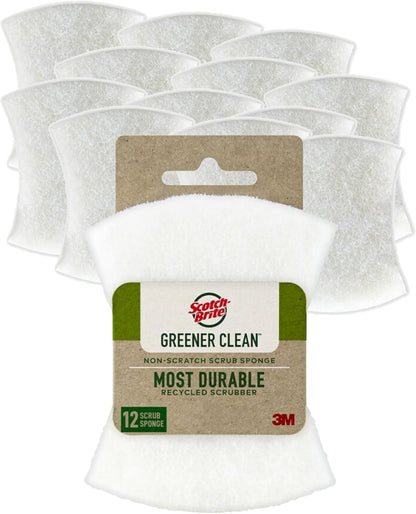 Scotch-Brite® Greener Clean™ Non-Scratch Scrub Sponge, 6 Pack, 6 Units per Case