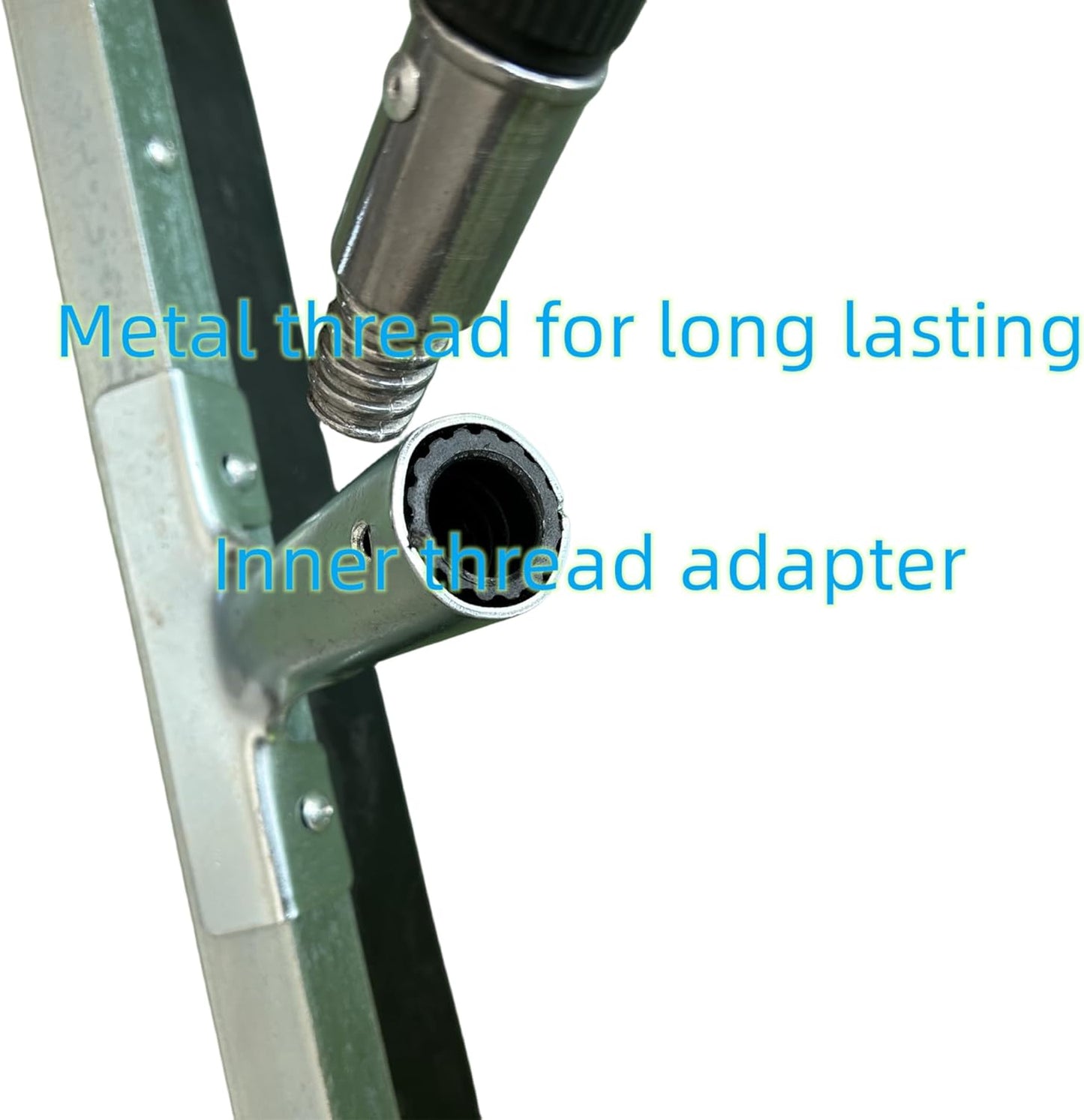 36 in Rubber Made Curved Industrial Duty Steel Floor Squeegee 36" with Handle 78" Extension Pole