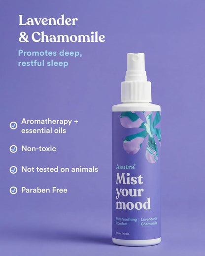 ASUTRA Multi-Use Essential Oil Aromatherapy Spray (Citrus & Eucalyptus), 4 fl oz – Mist for Face, Body, Rooms & Linens – Car, Fabric, and Bathroom Freshener