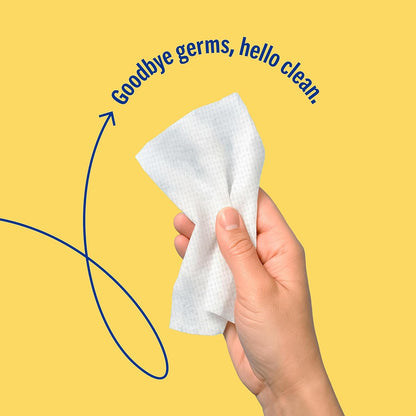 Perk Disinfecting Wipes, Lemon Scent, 75 Wipes/Canister — Multi‑Surface Cleaning Wipes for Home, Office & Classroom