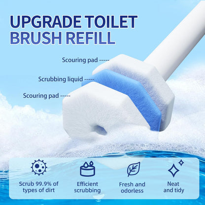 30Pcs Disposable Toilet Wand Refills Compatible with Clorox Toilet Wand. Easy Cleaning Toilet Bowl Fiber Wand Heads Compatible with Most Toilet Brushes
