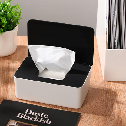 NOVWANG Wipes Dispenser, Large Capacity Baby Wipe Holder(8.3L × 4.9W × 3.9H Inches) Refillable Wipes Container with Sealing Design Baby Wet Wipes Dispenser for Bathroom Home Office Car