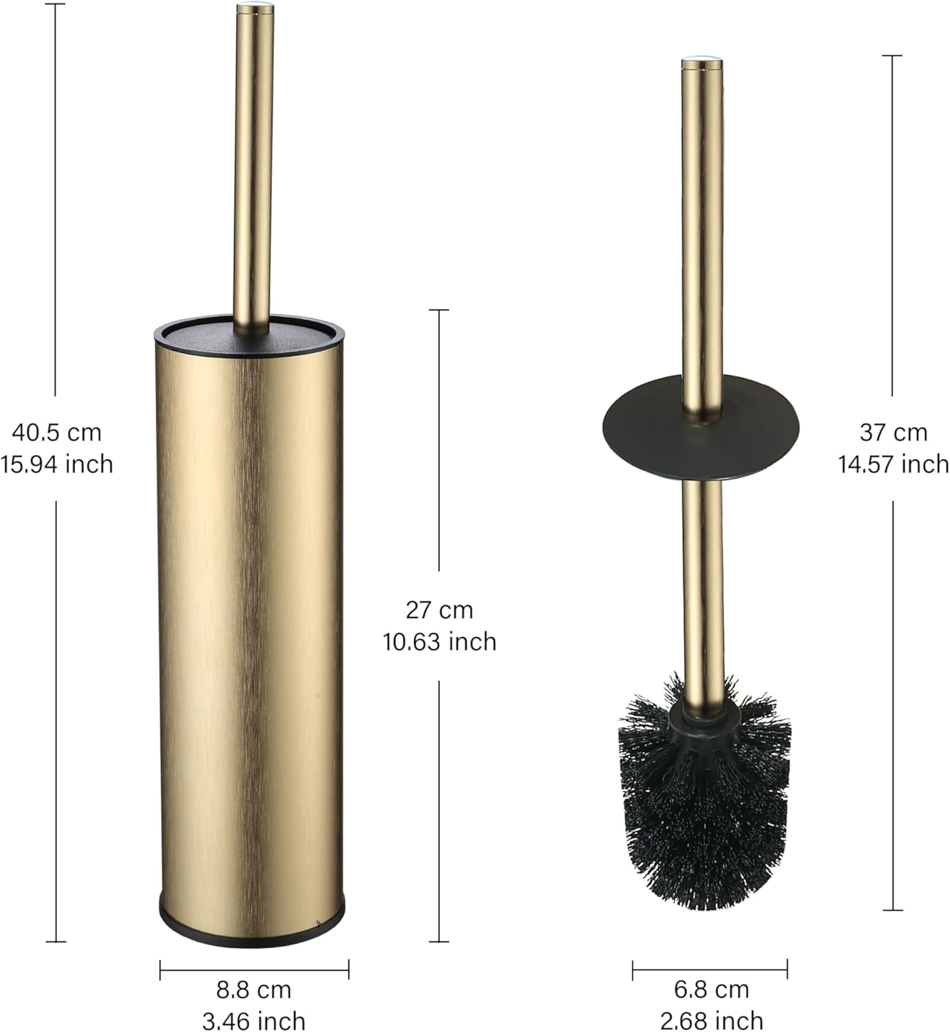 Toilet Brush and Holder Set Premium Material Toilet Bowl Cleaner Free Standing Toilet Bowl Brush and Holder