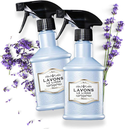 LAVONS Fabric Spray Freshener for Carpet Fresh, Pet Safe Linen Spray for Bedding, Organic Fabric Refresher Spray for Home & Offices, Natural Carpet Freshener from Japan, 12.5 Fl Oz BLOOMING BLUE