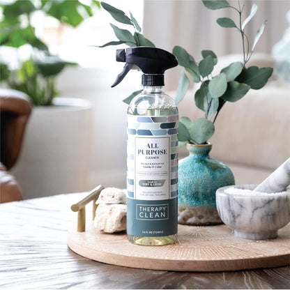 Therapy Clean All Purpose Cleaning Spray - Fresh Herbs & Melon 24 fl. oz - 100% Natural Scent, Kitchen Surface Counter, Surface Cleaner, Non Toxic All Purpose Cleaner Spray