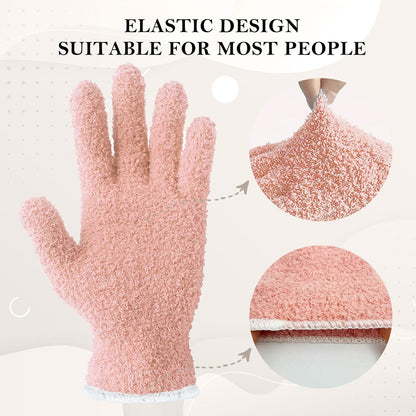 Evridwear Microfiber Plant Dusting Gloves Reusable Leaf Cleaning Glove for Houseplants,Blinds,Furniture and Small Objects