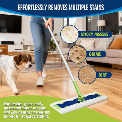 XL Wet Pads Refills Compatible with Swiffer Sweeper XL Mop, Disposable Heavy Duty Wet Mopping Cloths Refill XL for Hardwood Floor Mopping and Cleaning, Unscented, 24 Count