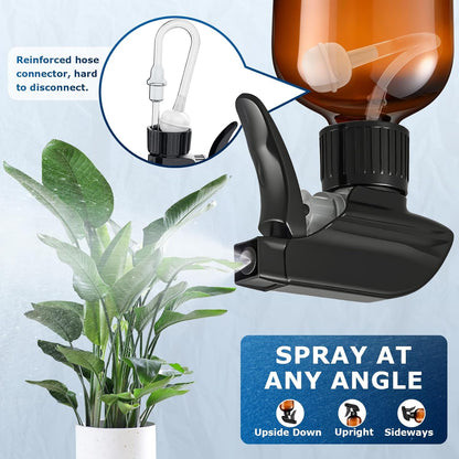 Veco 500mL (17oz) Graduated Spray Bottles, 4-Pack — 360° Any-Angle Spraying for Easy Dilution, Leak-Resistant spray bottles for Cleaning, Plants, Hair & Pet Use + Foldable Funnel