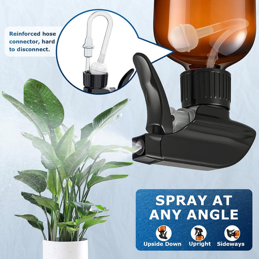 Veco 500mL (17oz) Graduated Spray Bottles, 4-Pack — 360° Any-Angle Spraying for Easy Dilution, Leak-Resistant spray bottles for Cleaning, Plants, Hair & Pet Use + Foldable Funnel