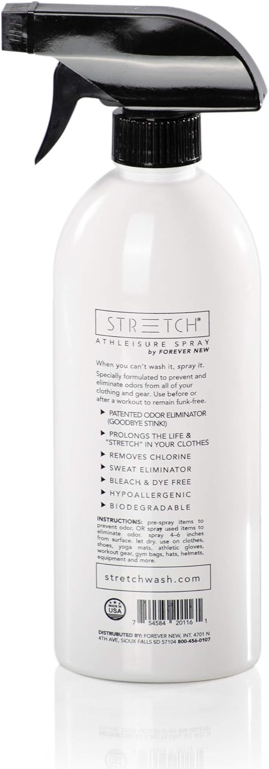 FOREVER NEW Stretch Athleisure Pre-Treatment Odor Removal Spray -Natural Fabric Refresher, 7 Fl Oz