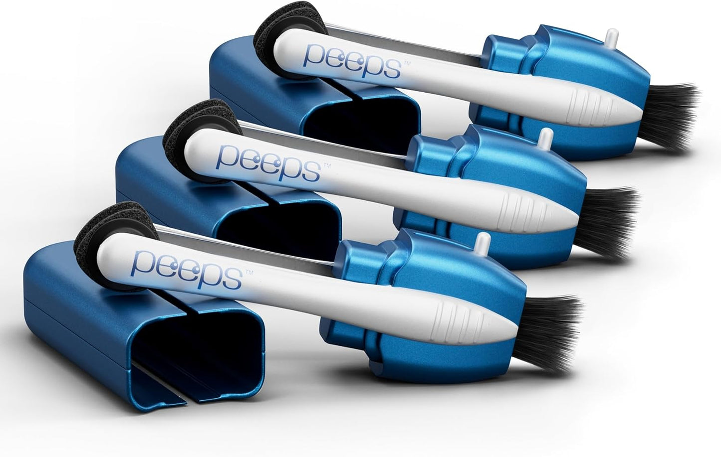 Peeps Glasses Cleaner - for Eyeglasses, Reading Glasses, and More - Lens Cleaner with Carbon Microfiber Tech-Injected Blue-1 Count (Pack of 1)