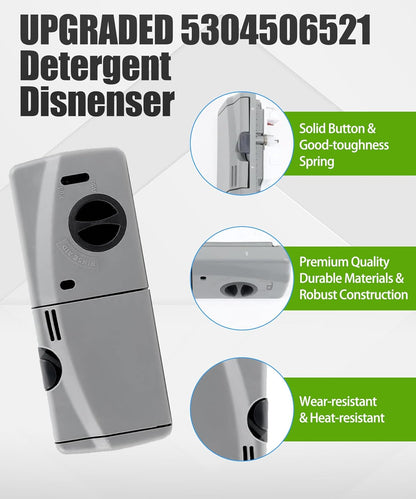 5304506521 Dishwasher Rinse-Aid soap Dispenser Parts,Replacement for Frigidaire,Electrolux,Crosley, Kenmore, Westinghouse,Replacement AP6036339.154379201,154379202,154452703 Etc