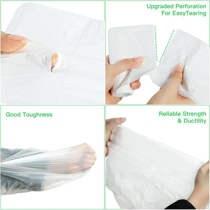Small Trash Bags, Inwaysin Small Garbage Bags 4-6 Gallon Biodegradable Can Liners Thicken, Size Expanded, White 200 Counts