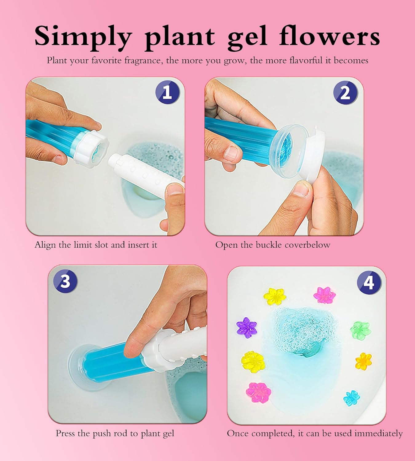 Toilet Gel, 84Count 7 Kinds Of Scent Toilet Cleaner Bowl Gel Stamp Kit Air Freshener